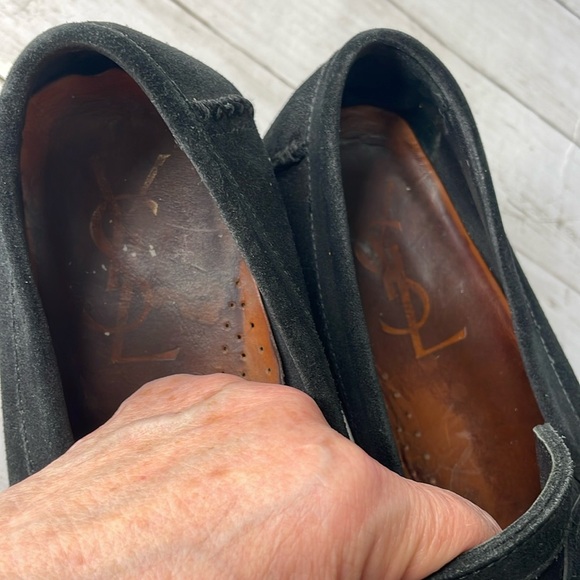 YSL Black Suede Loafers main image 4